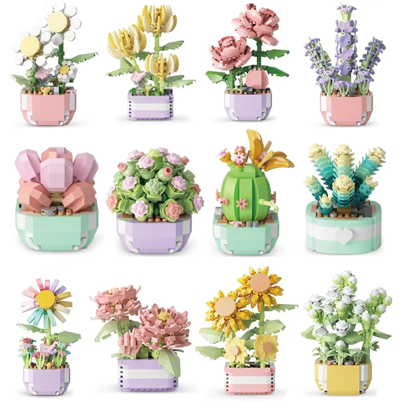 Bonsai Garden Pot - Blocs de construction de plantes succulentes,