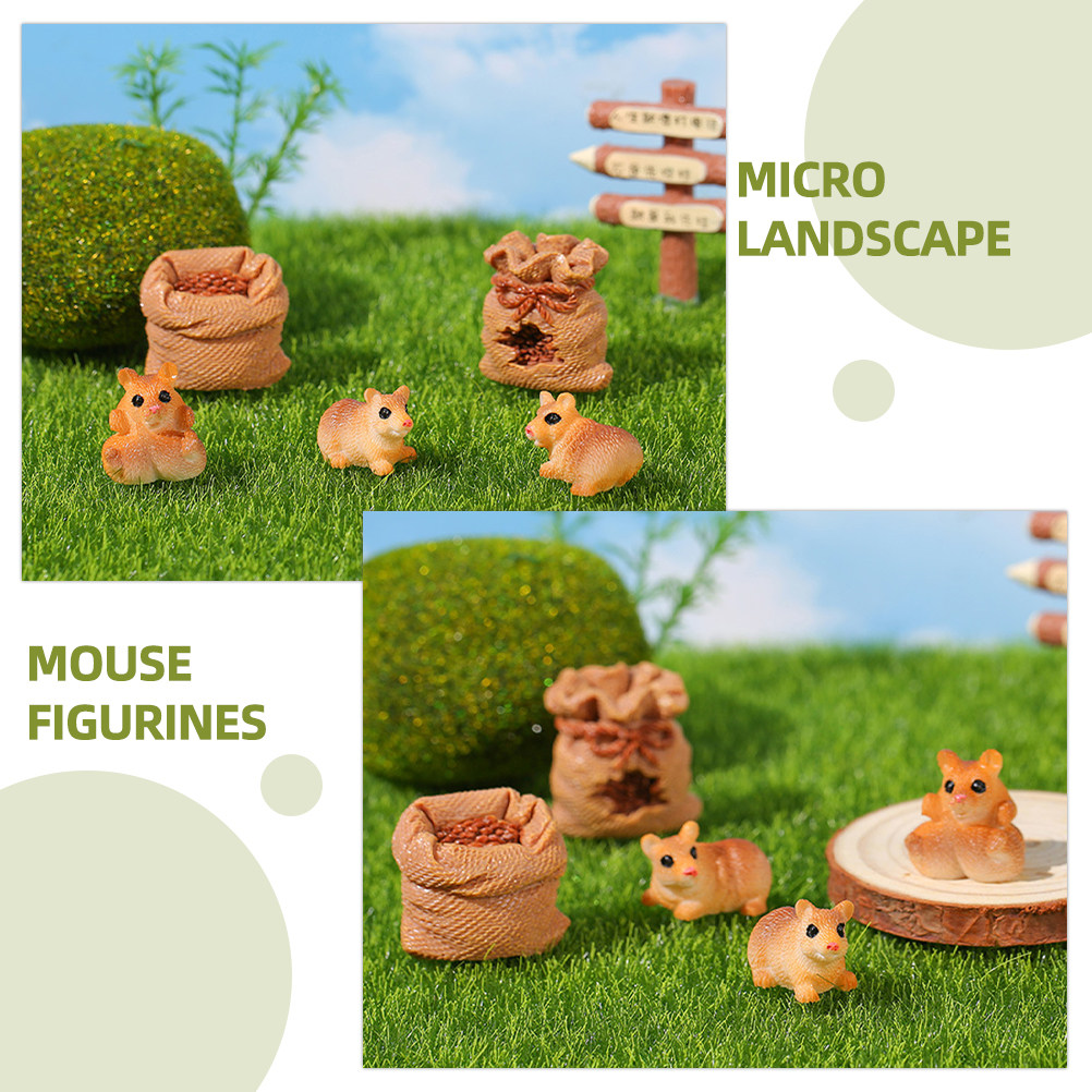 Bonsai Garden Backyard - 1 ensemble de miniatures de rats