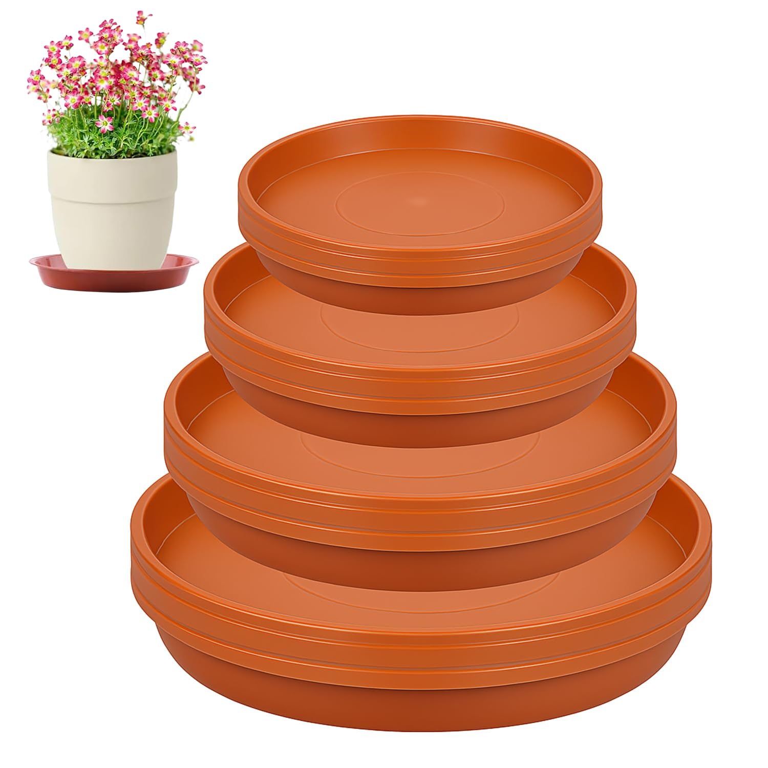 Drip Tray Saucer - Paquet de 12 soucoupes pour pots