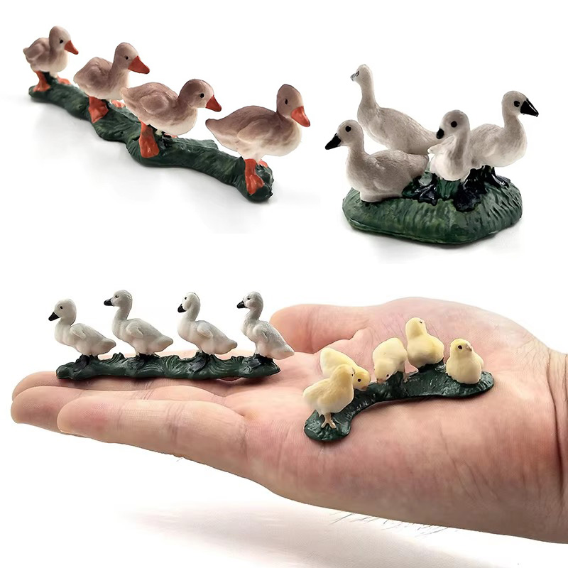 Japan Bonsai Garden - Figurines d'animaux de ferme (poulet, canard,