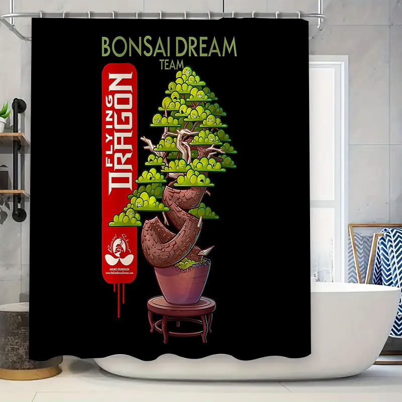 Bonsai Tree Zen Garden - Rideau de douche arbre bonsaï japonais,