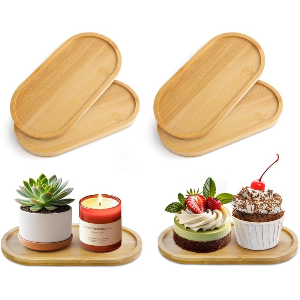 Drip Tray Saucer - Lot de 4 soucoupes ovales en