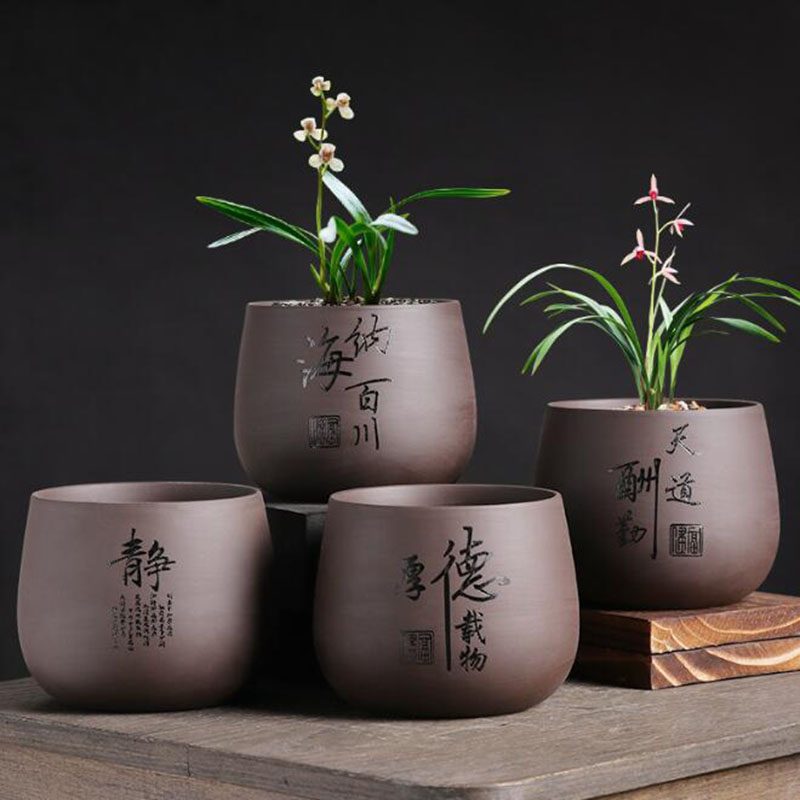 Pot de fleur en argile violett - Bonsai Garden Europe avis et prix