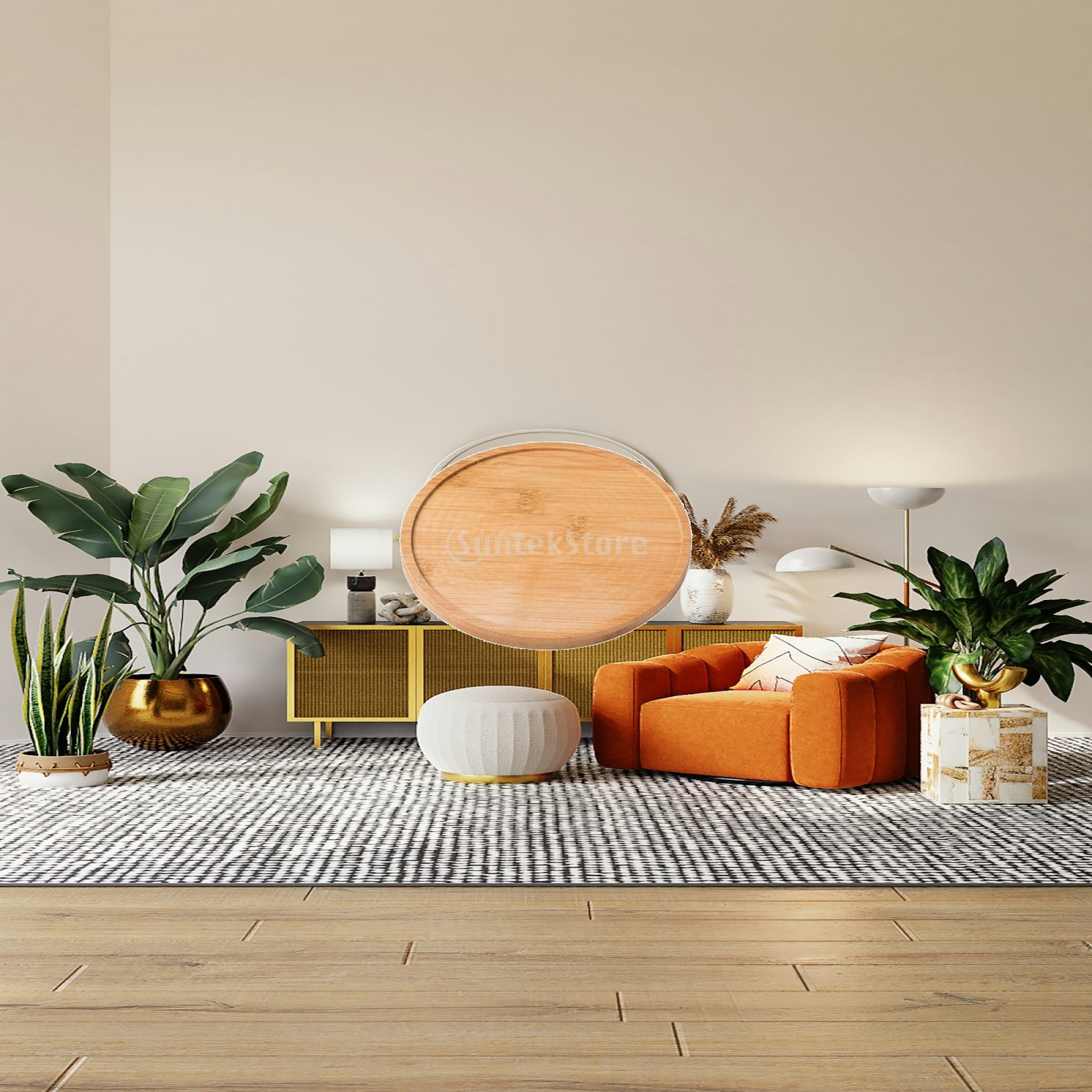 Socle en bambou industriel pou - Drip Tray Saucer avis et prix