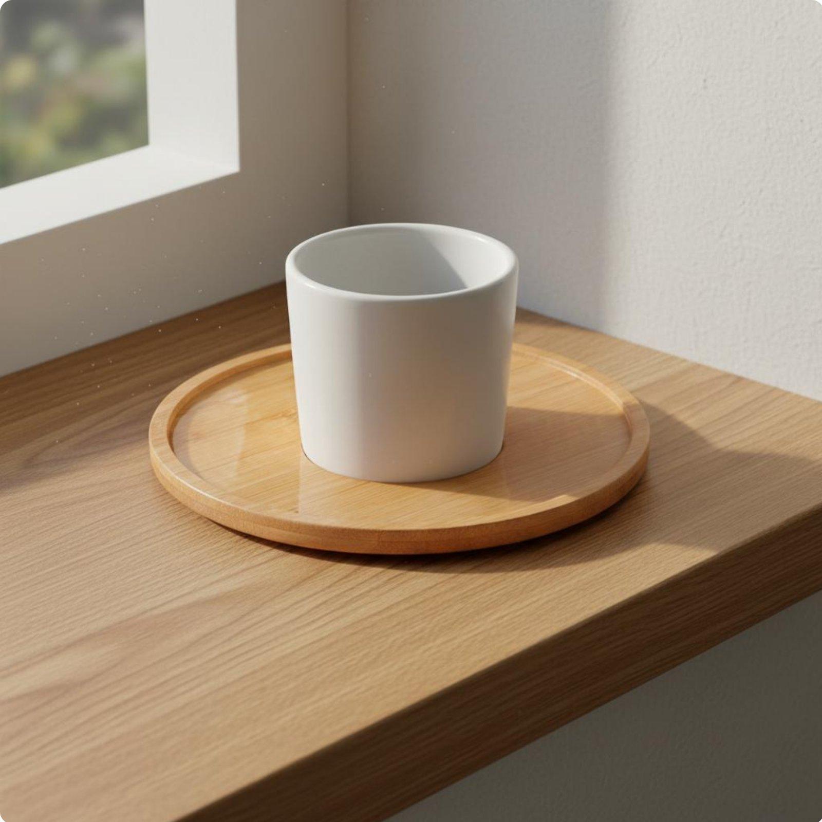 Socle en bambou industriel pou - Drip Tray Saucer avis et prix
