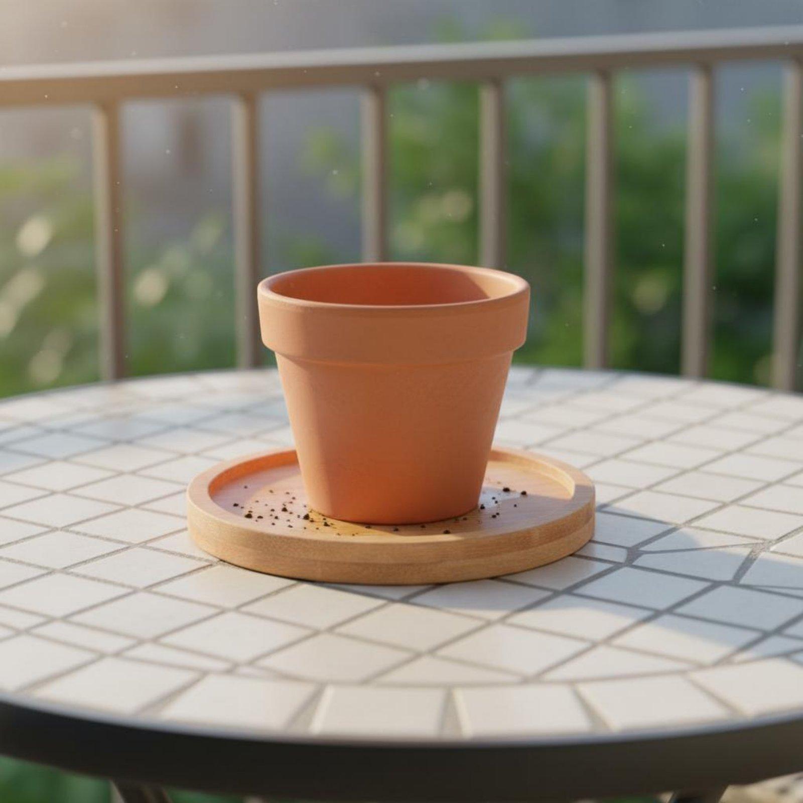 Socle en bambou industriel pou - Drip Tray Saucer avis et prix