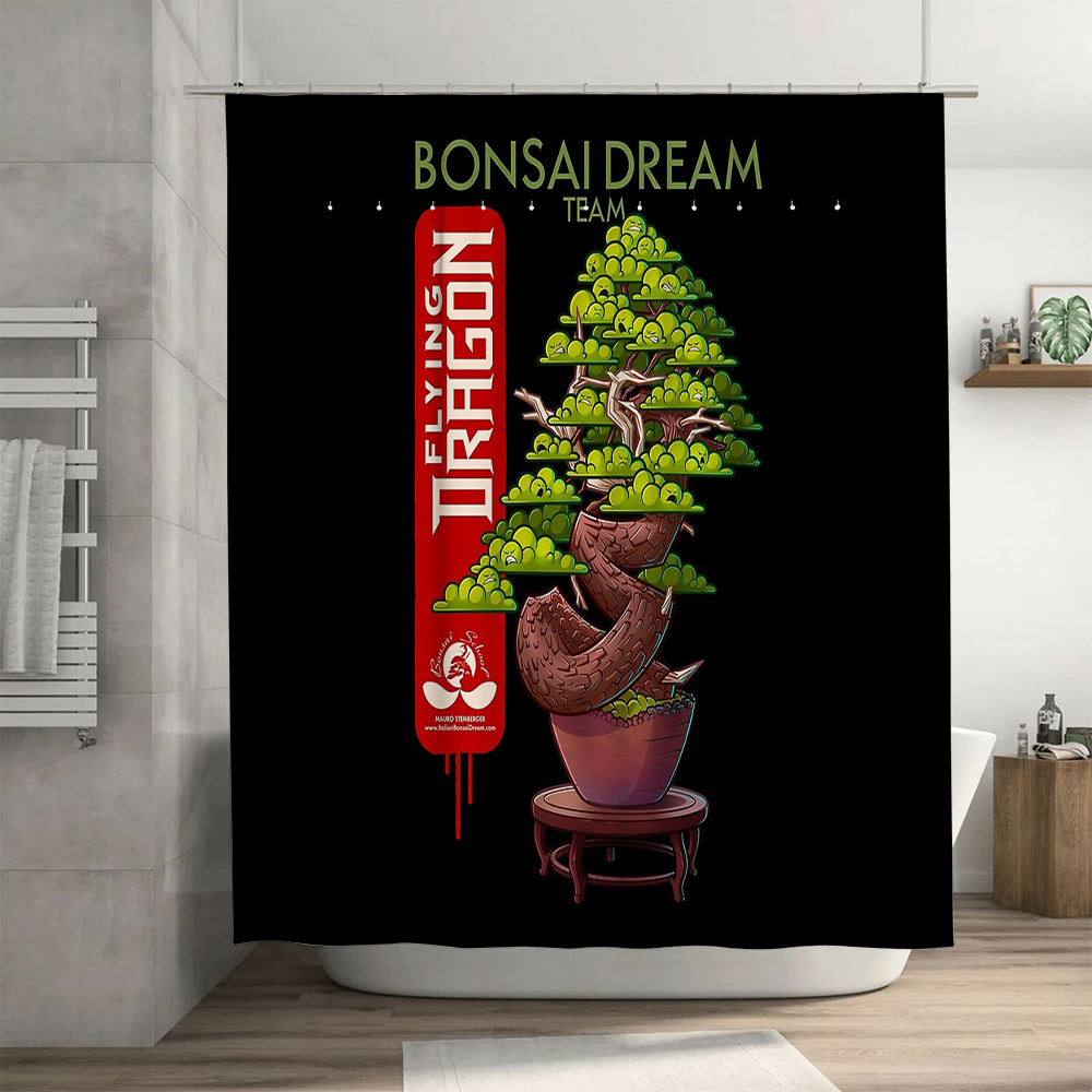 Rideau de douche arbre bonsaï  - Bonsai Tree Zen Garden avis et prix